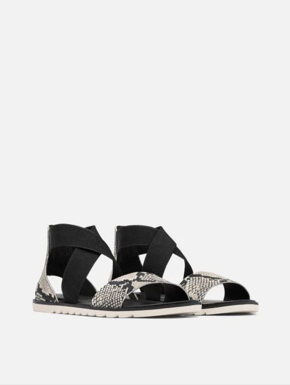 Sorel Ella II Womens Shoes 8.5 Multi Leather Snakeskin Slip-On Sandal Nl4043-010